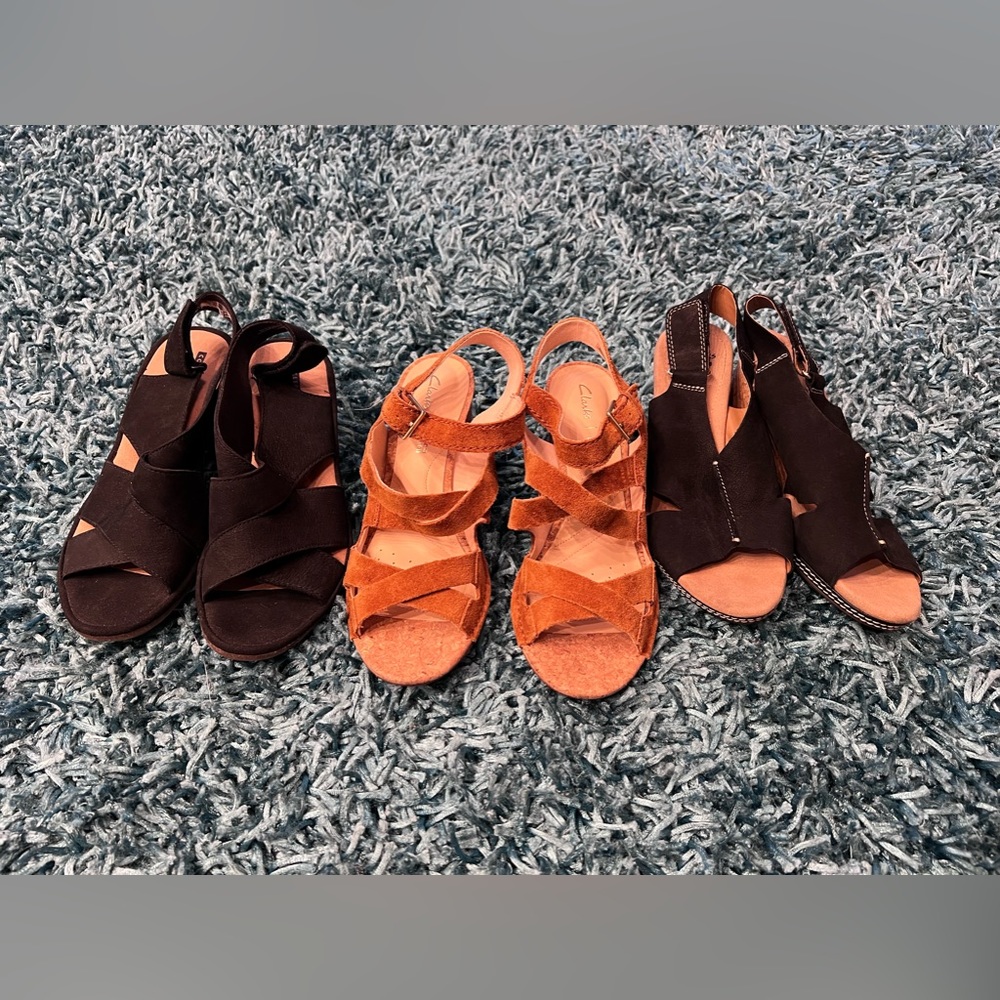 Clarks shoes Size 8 - 3 pair